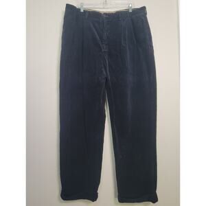 Polo Ralph Lauren Corduroy Pants Mens 38x32 Tapered Navy Cuffed